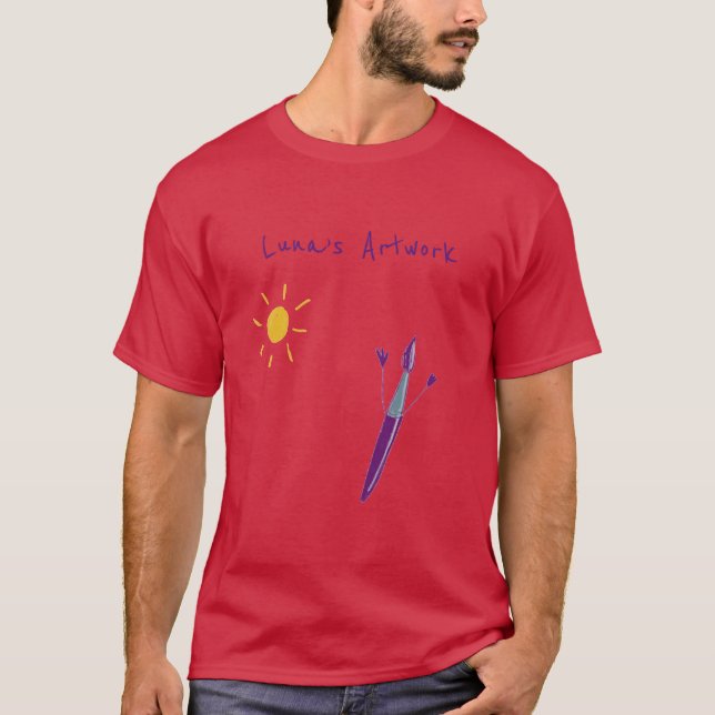Your Child’s Artwork On A Men’s T-Shirt (Front)