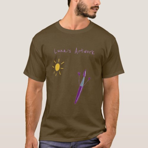 Your Childs Artwork On A Mens T_Shirt