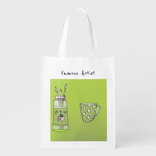 Your Child’s Artwork On A Reusable Grocery Bag (Front)