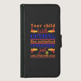 Your Child With Autism Has Unlimited Potential Jus Samsung Galaxy S5 Wallet Case