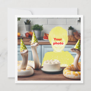 Your child with snakes, snake birthday, snake card