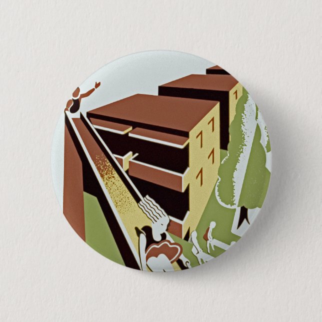 Your Children Like These Low Rent Homes Pinback Button (Front)