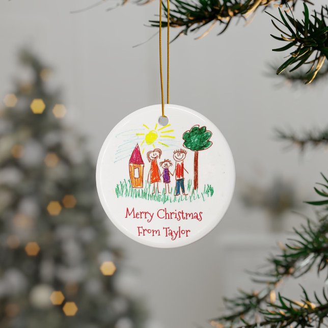 Your Child's Artwork Christmas Ceramic Ornament (Your Child's Artwork Christmas Ceramic Ornament)