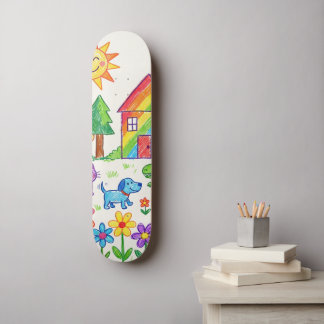 Your Childs Artwork One Of A Kind Personalized Skateboard