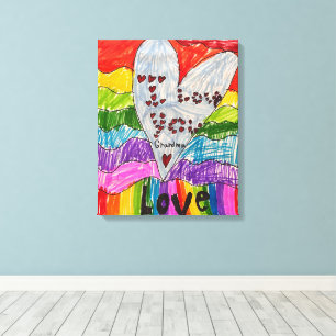 Your Child's Artwork Printed on Wrapped Canvas Print