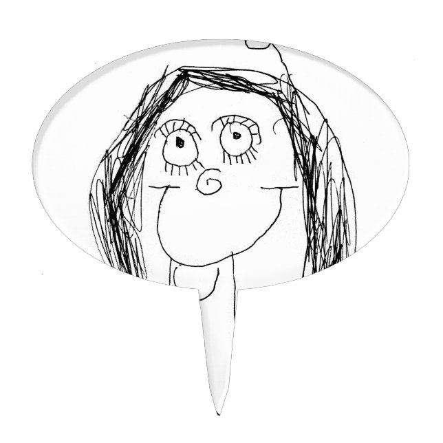Your Child's Drawing - Mother's Day Gift Cake Topper (Front)