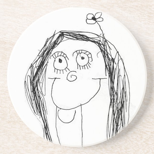 Your Child's Drawing - Mother's Day Gift Coaster (Front)