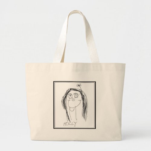 Your Child's Drawing - Mother's Day Gift Large Tote Bag
