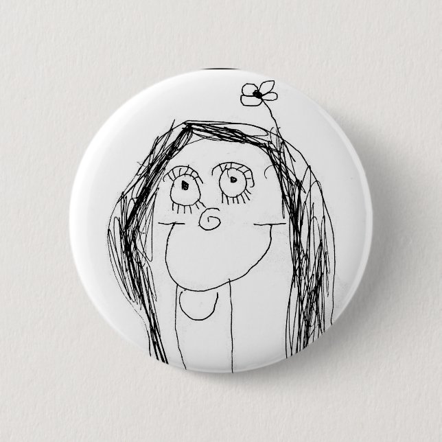 Your Child's Drawing - Mother's Day Gift Pinback Button (Front)