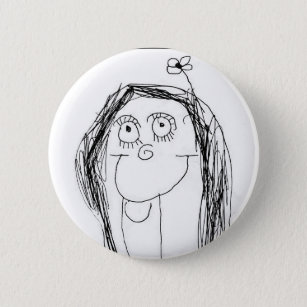 Your Child's Drawing - Mother's Day Gift Pinback Button