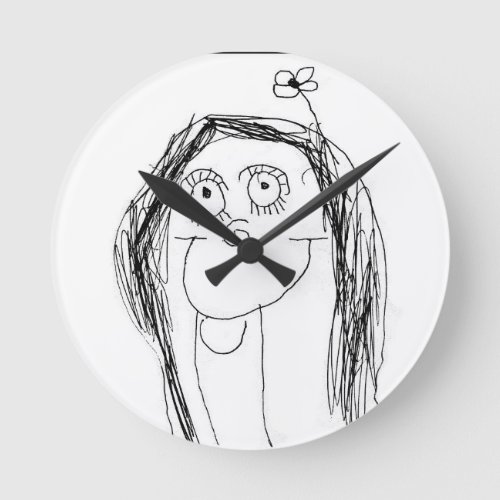 Your Childs Drawing _ Mothers Day Gift Round Clock