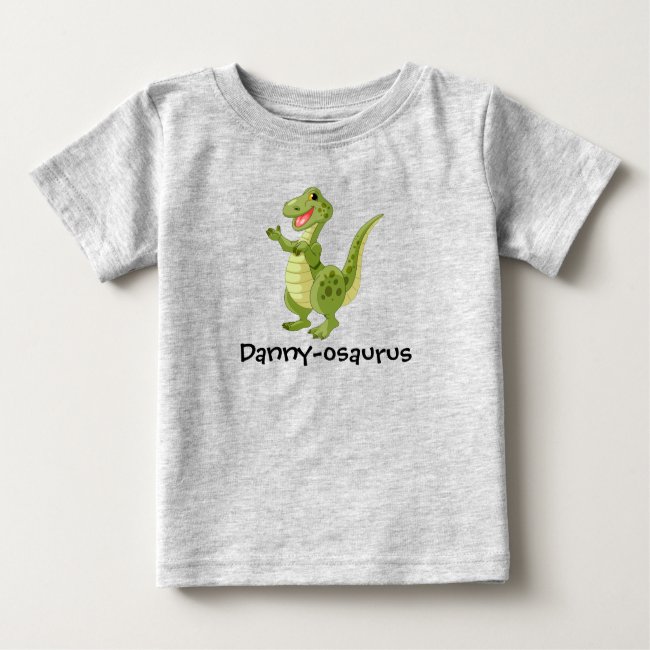 Your Child's Name Dinosaur Design Tee Shirt