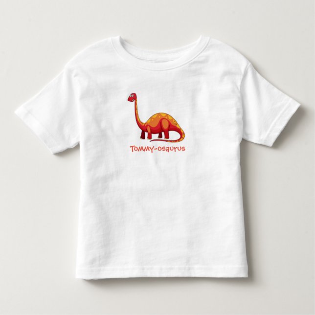 Your Child's Name Dinosaur Design Toddler T-shirt (Front)