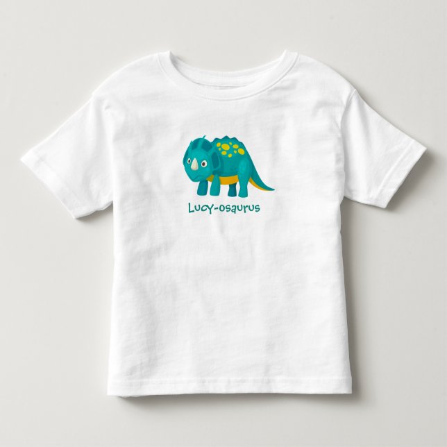 Your Child's Name Dinosaur Design Toddler T-shirt (Front)