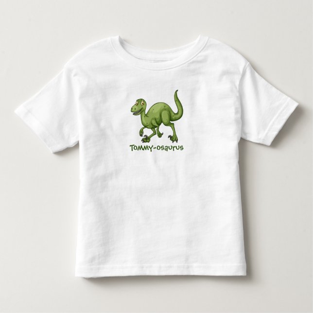 Your Child's Name Dinosaur Design Toddler T-shirt (Front)