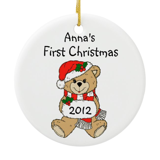 Your Child's Name First Christmas Ornament 2012