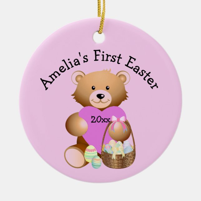 Your Child's Name First Easter Ornament (Front)