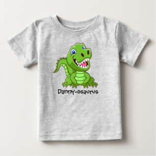 Your Child's Name Happy Baby T-Rex Dinosaur T-Shirt