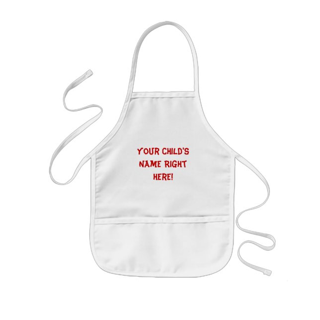 Your Child's Name Right Here! Kids' Apron (Front)