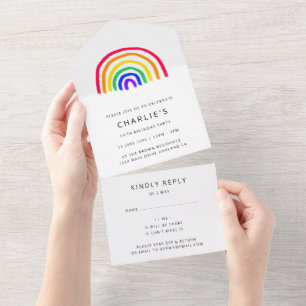 Your Child's Own Artwork Kids DIY Birthday Party All In One Invitation