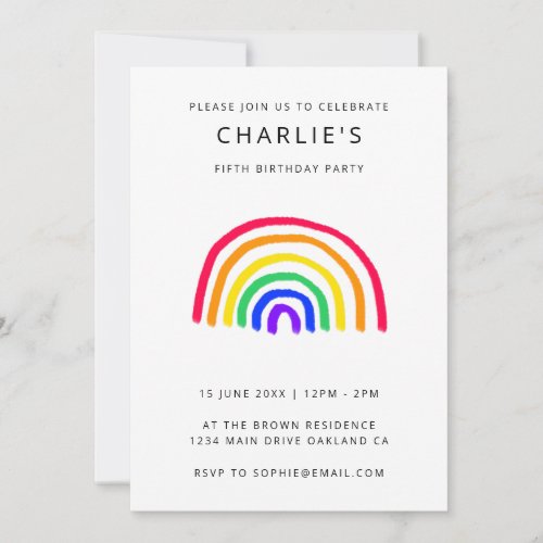 Your Childs Own Artwork  Kids DIY Birthday Party Invitation