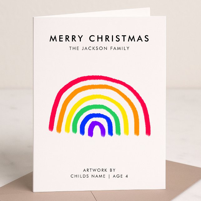 Your Child's Own Artwork | Kids Drawing Christmas Holiday Card (Creator Uploaded)