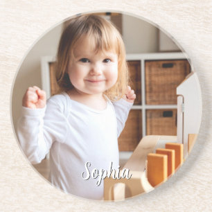 Your Child's Photo & Script Name Coaster