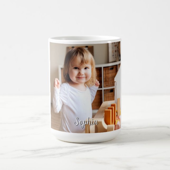 Your Child's Photo & Script Name Coffee Mug (Center)