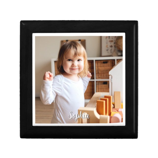 Your Child's Photo & Script Name Gift Box (Front)