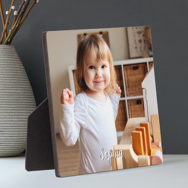 Your Child's Photo & Script Name Plaque (Creator Uploaded)
