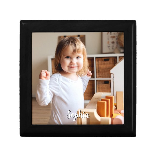 Your Child's Photo & Script Name, Vs 2 Gift Box (Front)
