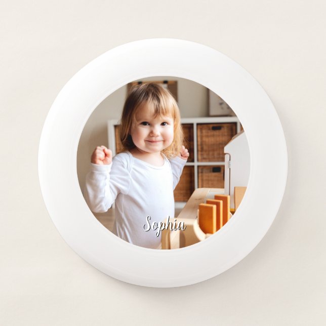 Your Child's Photo & Script Name Wham-O Frisbee (Front)
