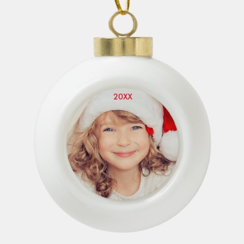 Your Childs Photo  Year Christmas Ball Ornament
