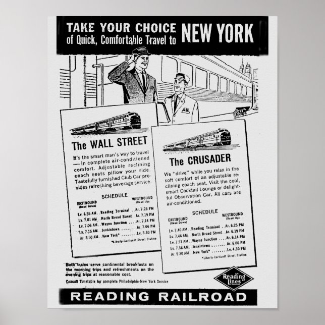 Your Choice of Trains to New York Poster (Front)