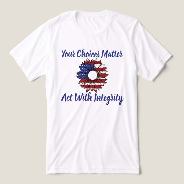 Your Choices Matter Political T-Shirt Tri-Blend Shirt (Design Front)