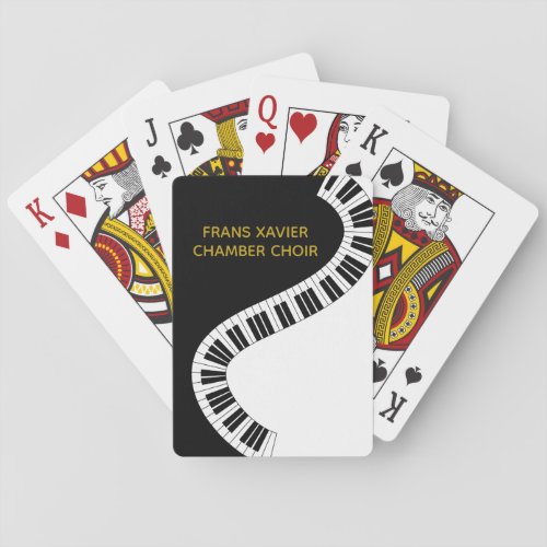 Your Choir Name Piano Keyboard Musical Playing Cards