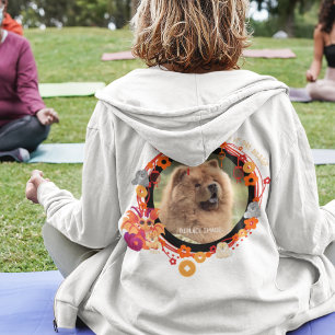 YOUR CHOW PHOTO ON BACK Zippered Hoodie