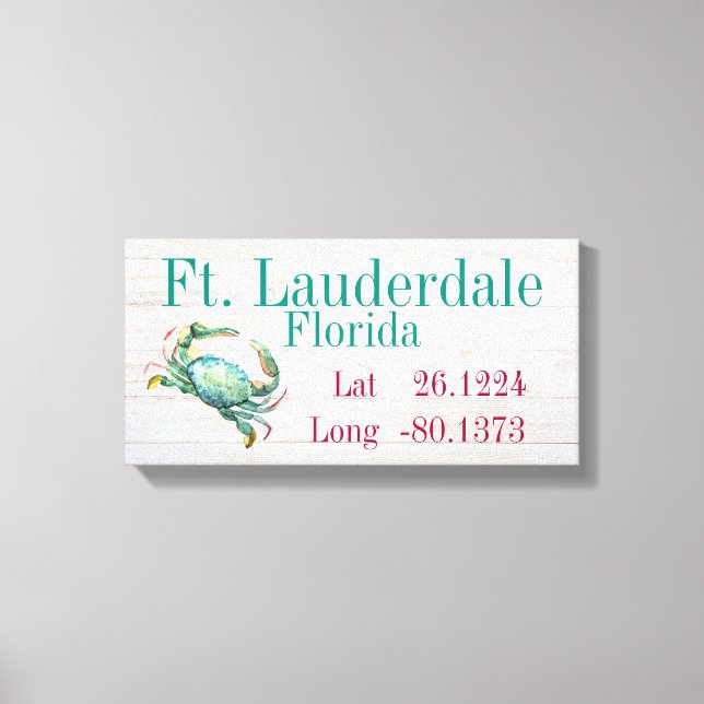 Your City Latitude and Longitude Canvas Print (Front)