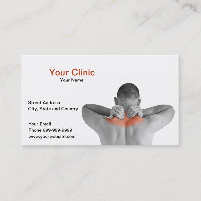 your clinic business card (Front)