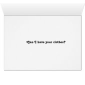 Your Clothes? Cards (Inside Horizontal (Bottom))