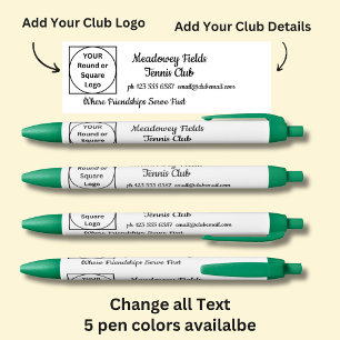 Your Club Logo Tennis - Add your own details Pen