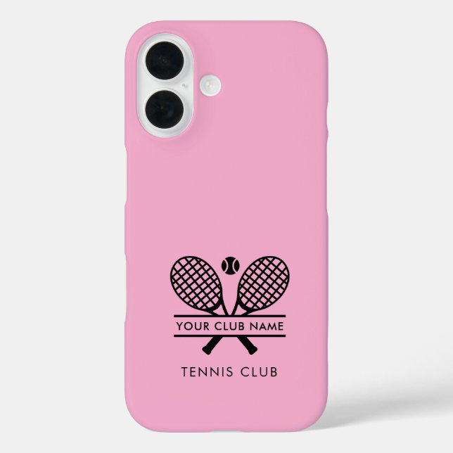 Your Club Name Tennis Team Pink Custom Case-Mate iPhone Case (Back)