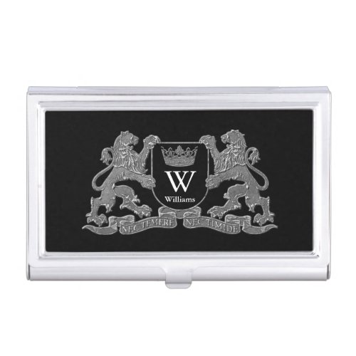 Your Coat of Arms Monogram and Color Business Card Case