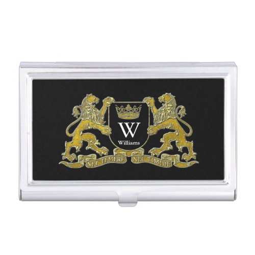 Your Coat of Arms Monogram and Color Business Card Holder
