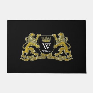 Your Coat of Arms Monogram and Color Doormat