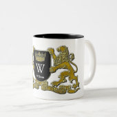 Your Coat of Arms Your Monogram and Name Two-Tone Coffee Mug (Front Right)
