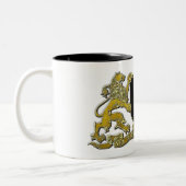 Your Coat of Arms Your Monogram and Name Two-Tone Coffee Mug (Left)
