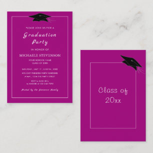 Your Color and Font Graduation Invitation Template