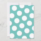 Your Color and White Polka Dot Border Baby Shower Invitation (Back)