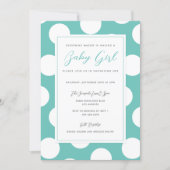 Your Color and White Polka Dot Border Baby Shower Invitation (Front)